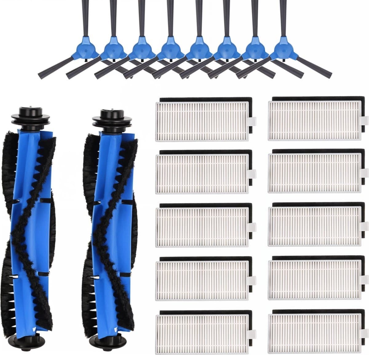 Borstel & Filter set Geschikt Voor Eufy Robovac 11s, 15C Robovac 30 — afbeelding 1