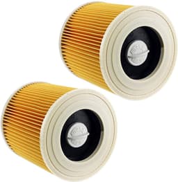 OIMG Patroonfilter - 2 Stuks - nat- en droogfilter - Geschikt voor Karcher WD3/NT18/20/38/1- Geschikt voor HEPA- WD2/MV2/3 stofzuiger katoen - geel — thumbnail 1