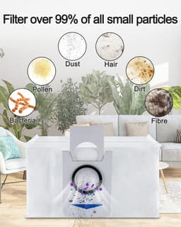 12 Stuks Stofzak Accessoires voor Ecovacs Deebot X1 Omni & X1 e Omni, T20 omni, T20e Omni Zuigstation, Reserve Stofzuigerzakken Compatibel met Ecovacs Deebot, 3.2L Grote Capaciteit Stofzuigerzak. — thumbnail 4