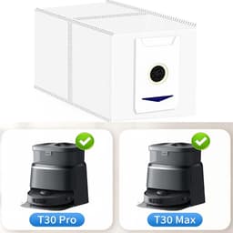 Pack of 3 Dust Bags - Ecovacs Deebot T30 - Antibacterial Dust Bag - Large Capacity Spare Parts - Vacuum Cleaner Robot Accessory Set - Vacuum Cleaner Accessories — thumbnail 3