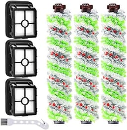 PromoHome 3-in-1 Reservefilterset en Borstelrollen voor Kruisstofzuigers - 3 Filters + 3 Microvezel Borstels - Geschikt voor Diverse Vloeroppervlakken en Huisdieren — thumbnail 1