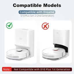 Accessoire Vervanging gescht voor Dreame D10 Plus Gen 2 Robotstofzuiger, 1 Hoofdborstel, 2 HEPA-Filters, 4 Zijborstels, 4 Reinigingsdoeken, 6 Stofzakken, 1 Reinigingsborstel — thumbnail 4