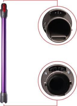 Stang Geschikt Voor Dyson V15, V11, V10, V8, V7 Series - Zuigbuis - Stofzuigerstang - Stofzuigerbuis - Stofzuiger - Stofzuigeronderdelen - Stofzuigeraccessoires - Paars — thumbnail 2