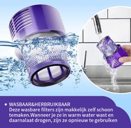 Replacements® HEPA filters geschikt voor Dyson V10 - 2 stuks — thumbnail 3