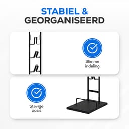 Standaard & Oplaadhouder voor Draadloze Stofzuigers – Compatibel met V15, V11, V12, V10, V8, V7, V6, 5GEN – Met Accessoirehouders, Stabiele Stalen Constructie – Zwart — thumbnail 4