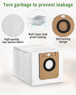 PolkaHome® 12 stofzakken geschikt voor Dreame D10 Plus, D10s Plus, L10 Plus en Z10 Pro – duurzame vervangingsstofzakken voor robotstofzuigers — thumbnail 5