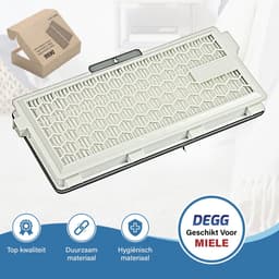 DEGG® - 2X HEPA filter - Geschikt voor Miele Airclean 50 / SF-HA 50 - hoogwaardige Stofzuigeraccessoires - Vervangt Orginele Miele Filter - 2 STUKS(S) — thumbnail 2