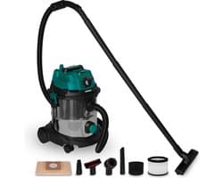 VONROC Nat- en droogzuiger / Stofzuiger - 1400W – Inschakelautomaat - Blaasfunctie – 20L RVS tank – 3m slang - 6m stroomkabel