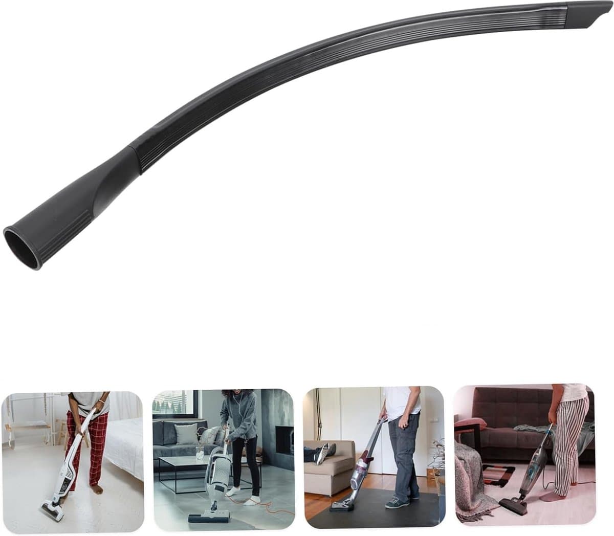 Spleetzuigmond - Universeel kierenzuigmond - Plintzuiger Universeel - Stofzuiger Flexibel spleetmondstuk - Stofzuiger Spleetmondstuk - Stofzuigeropzetstukken - Zwart - Binnendiameter 32 mm Lengte 600 mm — afbeelding 1