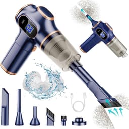 Elektrische draadloze kruimelstofzuiger en ventilator - 2-in-1 handstofzuiger - mini-handstofzuiger - draagbaar en krachtig - kleine machine - tx Air Duster Pro Professional - 3000 mAh — thumbnail 1