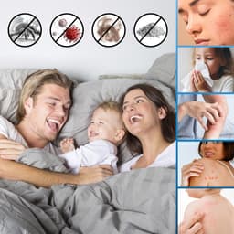 CLEANmaxx mijtstofzuiger met UV-C-licht en 2 EPA-filters, handstofzuiger voor matrassen voor mensen met allergieën, anti-mijt matrasreiniger die 99,9% van alle mijten, bacteriën en bedwantsen vernietigt, paars — thumbnail 2