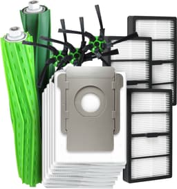 Dparts vervangingsset geschikt voor iRobot Roomba S9 en S9+ series - 6 stofzuigerzakken - 3 HEPA filters - 2 rubberen borstels - 3 zijborstels - clean base zakken — thumbnail 1