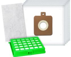 5x Dparts stofzuigerzakken en 1 HEPA filter geschikt voor Rowenta - met motorfilter - stofzuiger hepafilter en stofzakken voor Compacteo Ergo - Moulinex Compacteo Accessimo - City Space - City Space Facelift - nr. ZR003901 - ZR004501