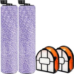 Geschikt voor 4-pack WDB1F2 vervangende borstels en filtersset geschikt voor Shark WD101 WD201 WD100 WD200 AW201 WD200C WD201C WD101C HydroVac XL 3-in-1 stofzuiger, vergelijk onderdeel WDB1, WDB2, WDFF1, WDFF1FF2, WDB1F2 — thumbnail 1