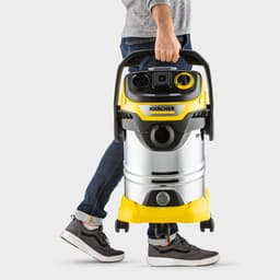 Kärcher WD 6 P S V-30/6/22T Renovation Set - Incl. boorstofopvanger + extra set vliesfilterzakken - 1300 W - 30 liter - GeÍntegreerd stopcontact - RVS zuigbuiszen - Afvoerschroef - RVS container - Vlakfilter — thumbnail 3
