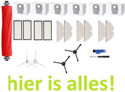 Grote set accessoires compatibel met Roborock Q7 / Q7+ / Q7 Max / Q7 - zakken - moppen - filters - hoofd en zijborstel - hoogwaardige vervanging — thumbnail 1