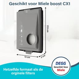 DEGG® Vervangend Filter voor Miele CX1 Boost – Compatibel met Miele CX-FSF – Hoogwaardig Fijnstoffilter voor Blizzard CX1 – Wasbaar & Duurzaam — thumbnail 2
