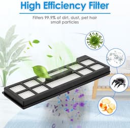 (6 Stuks) HEPA Filter geschikt voor EUFY X10 Pro Omni Robot Veegmachine Filter Robot Stofzuiger Filter Vervangende Onderdelen — thumbnail 5