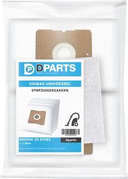 20x Dparts stofzuigerzakken en 1 filter geschikt voor Inventum - Tomado - Sauber - st306rza sz300 st306bza st306zza st308wza st154rza - Princess Silence Deluxe - tvc3001b tvc3001r tdb300 - V70 V20 - SB70 SB20 - PH95 stofzuigzakken — thumbnail 3