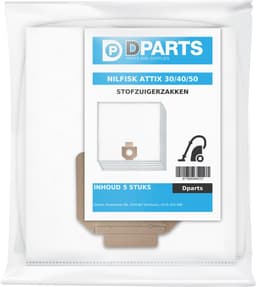 5x Dparts stofzuigerzakken geschikt voor Nilfisk ALTO ATTIX WAP - 30 40 50 series - Bosch GAS 20 L SFC - nr. 302004000 302004004 — thumbnail 2