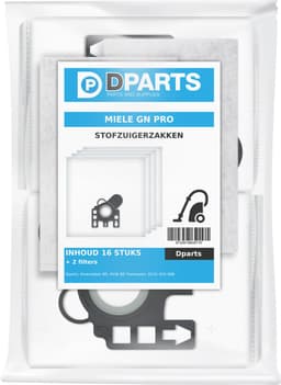 16x Dparts PRO stofzuigerzakken geschikt voor Miele GN - HyClean 3D Efficiency - XXL-pack met 2 filters — thumbnail 3