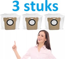 3 x Stofzakken Vervanging voor Dreame L20 Ultra/L10s Ultra/L10 Ultra - grote capaciteit - hoge kwaliteit - Dreame: Bot L20 Ultra Bot L30 Ultra Bot L10s Ultra Bot L10 Ultra Bot L10 Prime Xiaomi: Xiaomi Robot X10 Xiaomi Robot X10 Robot X20+ — thumbnail 1