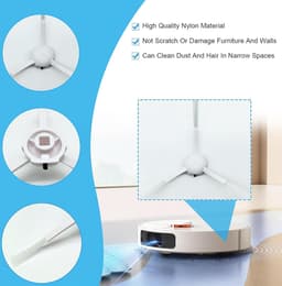 Reserveaccessoires voor Xiaomi X20+, X10+, voor Dreame L10s Pro Gen 2, L10s Ultra, L10 Ultra, L10 Prime robotstofzuiger, hoofdborstel + 6 doeken + 4 zakken + 4 zijborstels — thumbnail 3