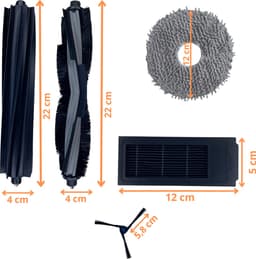 Accessoirepakket voor Ecovacs Deebot X2/X2 OMNI/X2 PRO/DEX86 - Filter/Dweil/Zijborstel/Afzuigrol — thumbnail 2