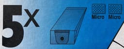 Variant stofzuigerzakken geschikt voor Bosch type A/B/C - 5 stuks - nr. VZ51AFABC - 461409 - 00461409 — thumbnail 3
