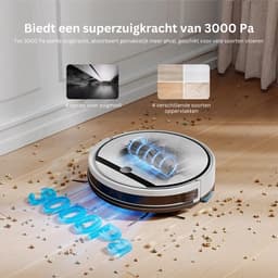 Ilife V3x Robotstofzuiger En Dweilcombo - V 3S Pro Geüpgraded - Compatibel Met Alexa/Google/Wifi - 120 Minuten - 3000Pa - Ideaal Voor Haren Van Huisdieren — thumbnail 5