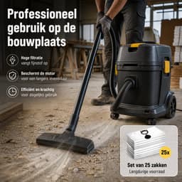 25x Stofzuigerzakken geschikt voor Starmix FBV25 FBV35 \/ Bosch GAS 25, Hitachi, Metabo — thumbnail 2