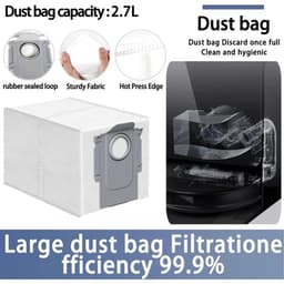 Vervangingsset compatibel met Roborock Saros 10R en G20S ULTRAL – hoofdborstels, HEPA-filters, dweildoeken en stofzakken — thumbnail 5