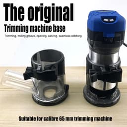 Trimmachine Basis - Router Basis - Stofvrij Werken - Snelle Stofopvang - 14 x 14 x 11 cm - Zwart — thumbnail 2
