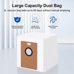 Omgoods - 10 Stuks Stofzuigerzakken Geschikt voor Tapo RV30 Max Plus/RV20 Max Plus — thumbnail 2