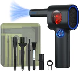 Elektrische Bladblazer - Stofverwijderaar - Apparaten Reinigen - Traploze Snelheid - 17.6 cm - Zwart — thumbnail 1
