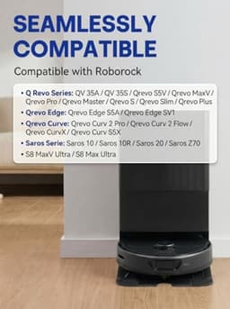 PromoHome Herbruikbare stofzakken voor Roborock Q Revo, Qrevo S, Qrevo Curve, Qrevo Master, S8 MaxV Ultra, S8 Max Ultra, Saros 10R - 2,7L Grote Capaciteit - 3 Stuks — thumbnail 2