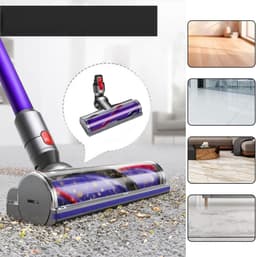 Stofzuigerborstel Met Nylonfilamenten Met Hoge Dichtheid 180° Verstelbaar - Voor Dyson V7 V8 V10 V11 V15 - Geschikt Voor Alle Vloeren Kliksysteem Zachte Borstelharen - Grijs — thumbnail 2