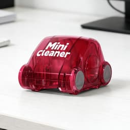 Mini Bureau Reiniger - Stofverwijderaar Tafel - Bureau Schoonmaken - Zachte Borstelharen - 8 x 8 x 6 cm - Rood — thumbnail 4