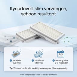 Ryoudavell - 2 stuks Miele stofzuigerfilters filter geschikt voor Miele（SF-HA50）S4, S5, S6, S8, S8000 - S8999 - S6000 - S6999 - S5000 - S5999 - S4000 - S4999 - Complete C2/C3 — thumbnail 2
