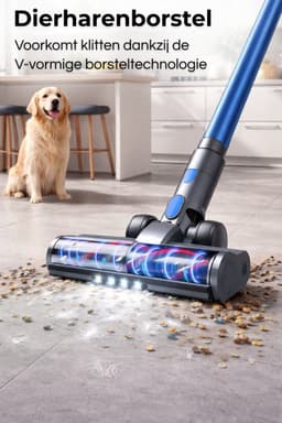 MYBOT S8 Ultra - Steelstofzuiger met Dweilfunctie - 430W - 30Kpa - 3 Zuigniveaus - Vacuum Cleaner - Steelstofzuiger Draadloos - 2 Accu's - Zonder Zak - Op Accu — thumbnail 3