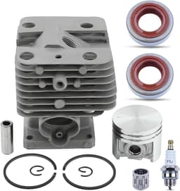 Cilinder Zuiger Kit - Motoronderdelen Set - Bosmaaier Reparatie - 40mm Diameter - 1 set - Zilverkleurig — thumbnail 1