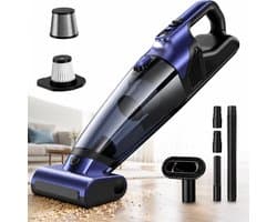 Rosnek Kruimeldief Snoerloos - Handstofzuiger 2 Snelheden met Gemotoriseerde Borstel voor Dierenharen - 10000PA Autostofzuiger - 37 Min Accu, LED & Metalen Filter - 720ml Groot stofreservoir - Zwart