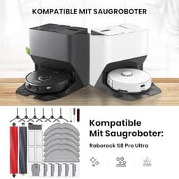 28-delige accessoireset voor Roborock S8 Pro Ultra robotstofzuiger - 2 hoofdborstels, 6 stofzakken, 6 dweilpads, 4 HEPA-filters, 6 zijborstels, 2 reinigingsaccessoires - PromoHome — thumbnail 3