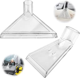 Set van 2 vacuümzuigeraccessoires voor bank, auto en nat/droog gebruik - transparante zuigpijpen — thumbnail 1