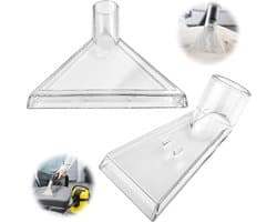 Set van 2 vacuümzuigeraccessoires voor bank, auto en nat/droog gebruik - transparante zuigpijpen