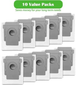 10 stuks zuigzakken voor iRobot Roomba I & S-serie - i7 (7150) i7 + / Plus (7550) i3 + (3550) i6 + (6550) i8 + (8550) s9 (9150) s9 + / Plus (9550) - Compatibel met Clean Base — thumbnail 4