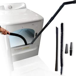 Vacuüm bevestiging voor droger ventilatie, spleet reinigingsgereedschap voor kleren droger met pluisvanger borstel en flexibele slang. — thumbnail 1