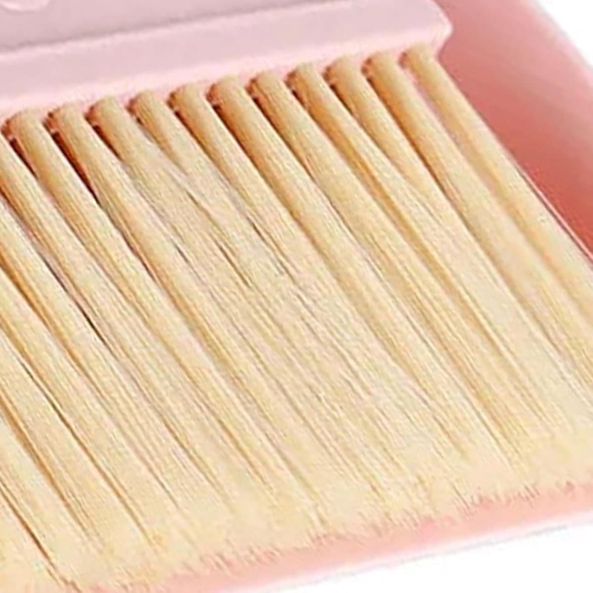 Mini Bezem Stoffer Set - Handbezem Tafelbezem - Kleine Oppervlakken Schoonmaken - Zachte Flexibele Vezels - N.v.t. - Geel — afbeelding 1