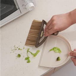 Huishoudelijke Stoffer - Borstel Set - Thuis Reinigen - Mini Formaat - Compact Ontwerp - Zilverkleurig — thumbnail 2