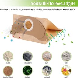 6 Pack Vacuum Bags voor Kärcher WD2 MV2 en andere modellen - Stofzakken voor krachtige reiniging en optimale filtratie — thumbnail 1
